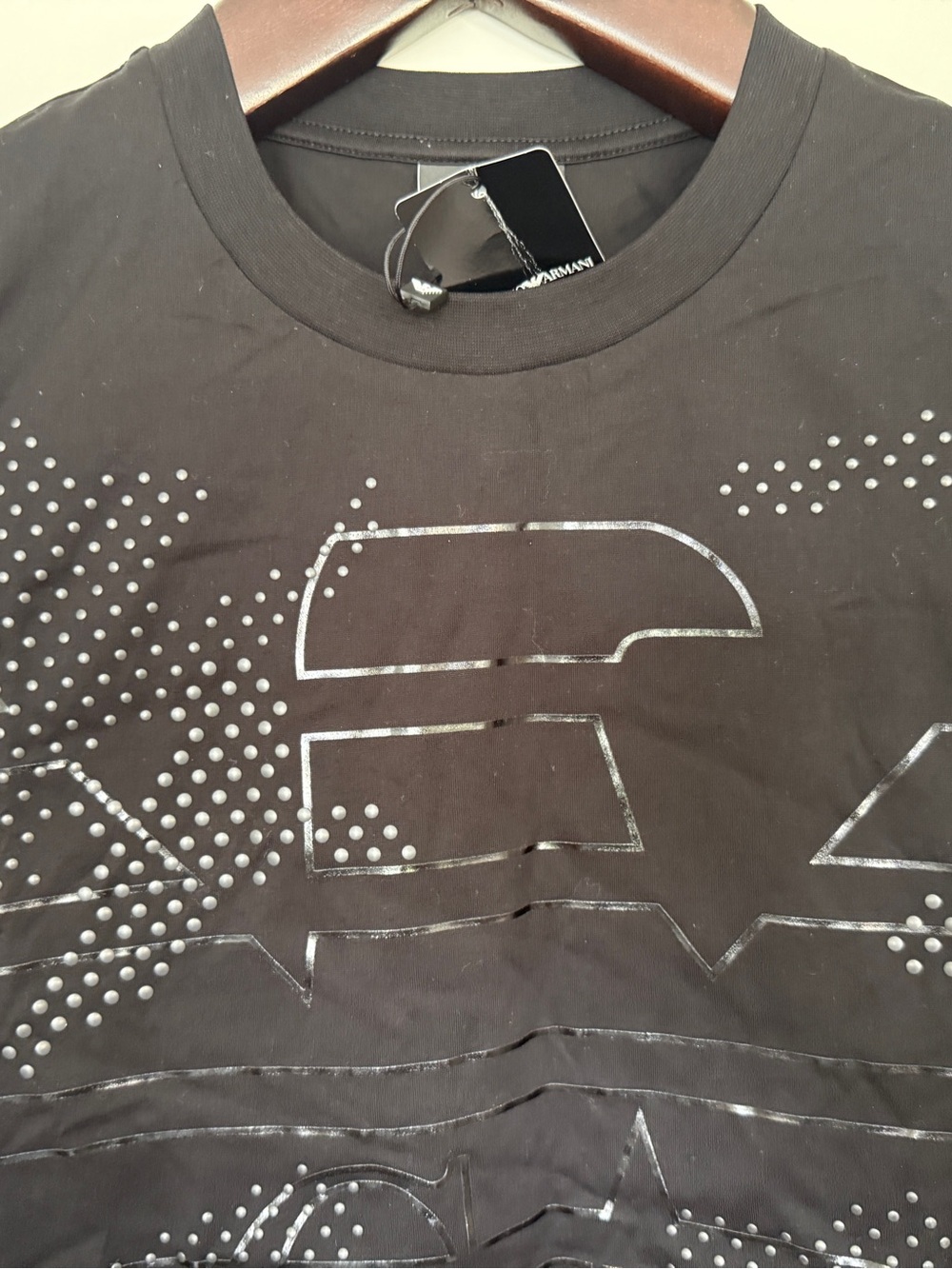 Emporio Armani Black Logo T-shirt - Picture 7 of 8